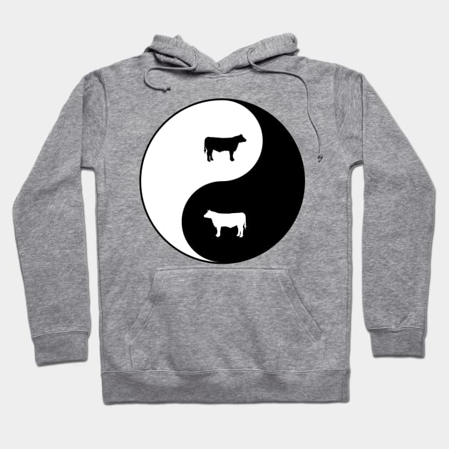 BBQ - Yin Yang Cow Hoodie by Mackabee Designs